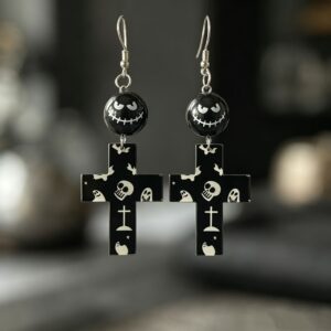Black cross ear hooks