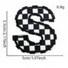 Wholesale American Street Style 36pcs Checkerboard Letter Number Cloth Patches for DIY Decoration Resale Gift