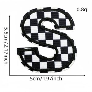 Checkerboard letter patch S