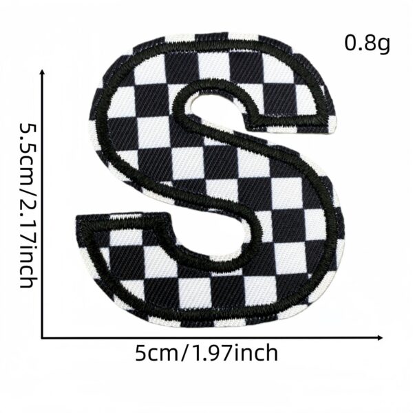 Wholesale American Street Style 36pcs Checkerboard Letter Number Cloth Patches for DIY Decoration Resale Gift