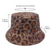Wholesale Trendy Leopard Fisherman Hat Women Sun Protection Bucket Hat