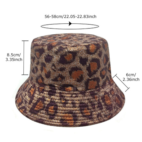 Wholesale Trendy Leopard Fisherman Hat Women Sun Protection Bucket Hat