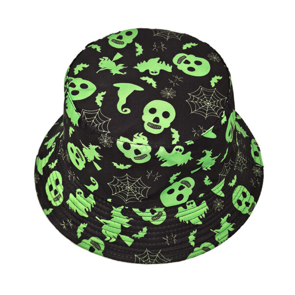 oly-5612d95cbe4d6022599523bb4e2958d2 Wholesale Trendy Halloween Skull Print Fisherman Hat Double Sided Sun Hat Fashion Accessory Gift