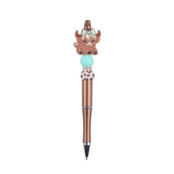 oly-5616289835c4a6311c141d6bb28d58a2 Wholesale Fashion Beaded Pen with Colorful Plastic and Silicone Beads DIY Craft Pen for Office Decor or Gift
