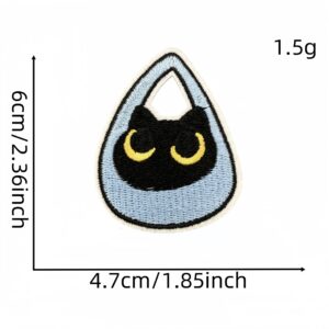 Black cat cloth patch 3#