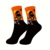 oly-567764e1af39d031dee71b16873910bb Wholesale Halloween Skeleton Pumpkin Bat Cartoon Print Medium Tube Socks Trendy Party Gift Fashion Accessory