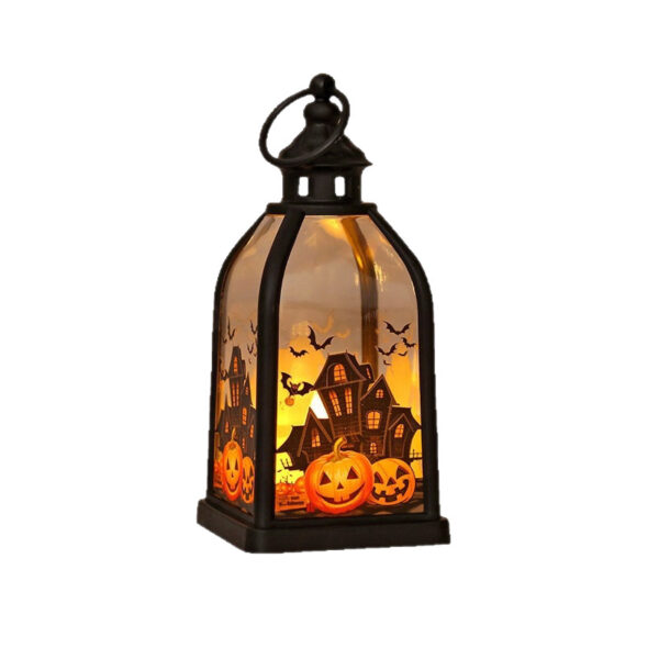 Wholesale Halloween Decorative Candle Lamp Plastic Witch Pattern Party Home Decoration