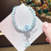 Wholesale Red Cat Eye Glass Flower Bracelet Trendy Women's Jewelry for Boutique Resale