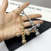 Wholesale Punk Cross Keychain Metal Golden Keyring for Car and Bag Fashion Accessory