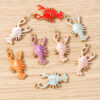 Wholesale Lobster Drop Oil Pendant DIY Jewelry Accessories Zinc Alloy Electroplating Red Keychain