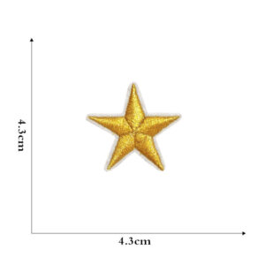Golden five-pointed star Small size cloth stickers