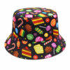 Wholesale Trendy Cartoon Snack Pattern Fisherman Hat for Everyday Sun Protection Resale