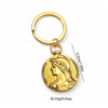 Wholesale French Vintage Gold Coin Keychain Marianne Goddess Keychain Car Key Accessory Boutique Resale