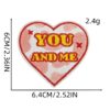 oly-56e90061476cb3eb7df699e98639ba3d Wholesale Love Heart Grid Embroidery Patches 9 Pack Style DIY Accessory