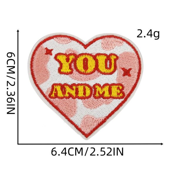 oly-56e90061476cb3eb7df699e98639ba3d Wholesale Love Heart Grid Embroidery Patches 9 Pack Style DIY Accessory