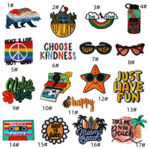 VSCO wind cloth stickers combination (17) Pack * Hot Melt Adhesive cloth stickers