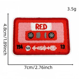 Red series cloth sticker 1#
