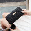 oly-570d27f732c9059d4e95b40e0f371e7f Wholesale Embroidered Striped Pu Leather Long Wallet with Pom Pom Trendy Fashion Accessory