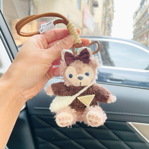 Brown sweater + white shoulder bag [shirley rose] / Approximately 10cm, comes with a rope stopper