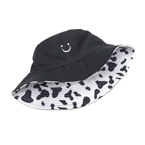 Wholesale Cow Pattern Double Sided Fisherman Hat Sun Hat for Casual Outdoor Use