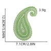 Wholesale Stylish Embroidered Cashew Iron-on Patch Polyester Thread Bag Accessory