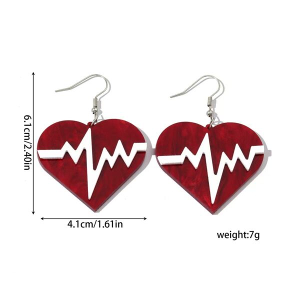 oly-573d544d9b28f0f9ba9bdb50a3d17da0 Wholesale Stylish Acrylic Heart Envelope 2D Earrings Valentine's Day Fashion Accessory Gift