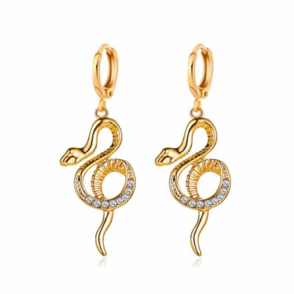 oly-5749135c91a3b7af9310d2d4bb33d5a5 Wholesale Silver Snake Design Long Drop Earrings Trendy Jewelry Accessory for Boutique Resale