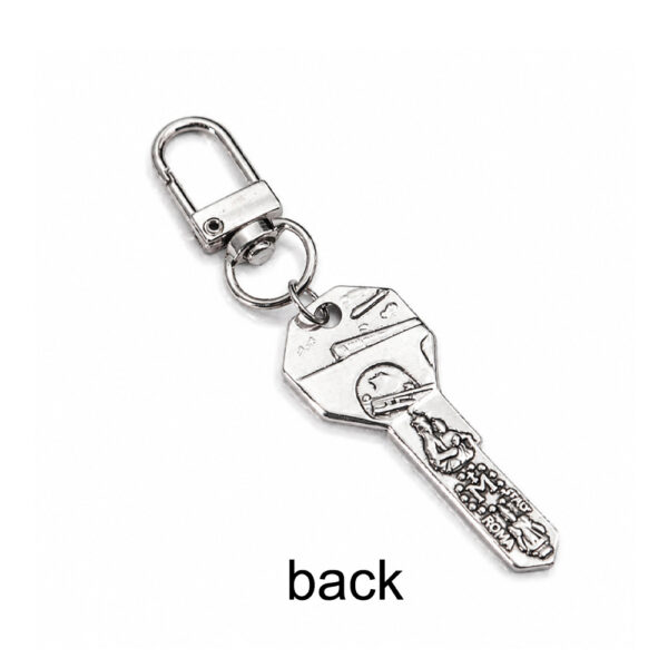 Wholesale Zinc Alloy Silver St. Christopher Key Pendant Car Keychain Accessory