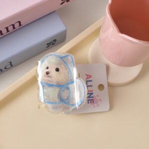 7# raincoat white dog clip