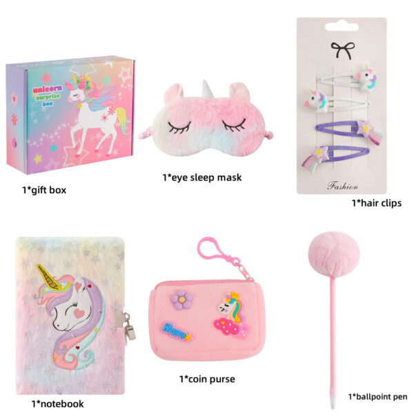 oly-57b72f0b434732c72cee04c9cec65864 Wholesale Unicorn Series Children's Stationery Gift Set - Party Favor Book Set Gift Box for Kids