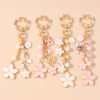 Wholesale Zinc Alloy Cherry Blossom Butterfly Keychain Cute Bag Charm Gift