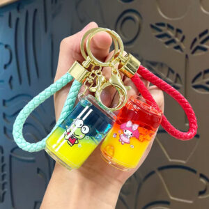 Wholesale Acrylic Crushed Ice Oil-In Keychain Cute Cartoon Design Business Gift Boutique Keychain Accessory OLY Exclusive