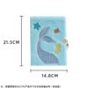 oly-57ecf9a87c90f6a474e0f76dfe4fca78 Wholesale Cartoon Mermaid Tail Embroidered Plush Notebook Cute Lock Diary for Girls Everyday Journal