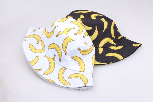oly-57ef5058ac9fb2aab9cbd886fbc9c01c Wholesale Banana Print Double-Sided Fisherman Hat Trendy Hip Hop Sun Hat for Men Women