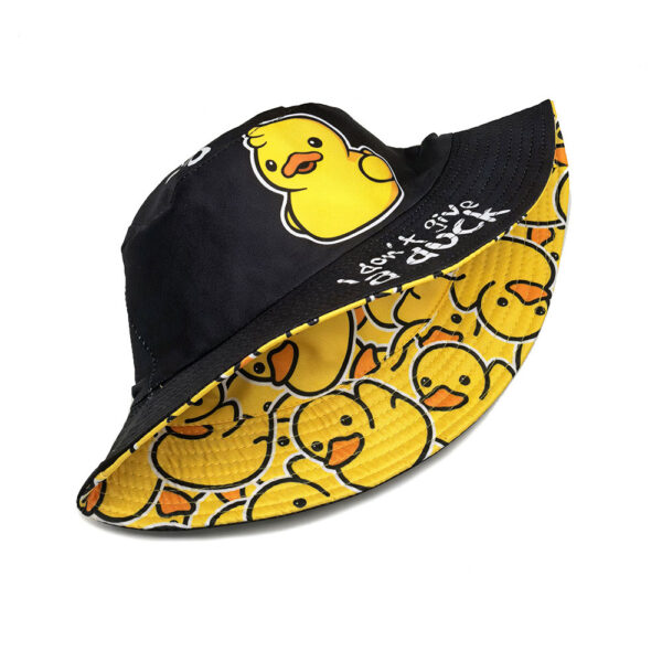 oly-580369a76c820aa79eca352edd30c259 Wholesale Fashion Reversible Double-Sided Yellow Duck Print Bucket Hat Sun Protection Casual Hat
