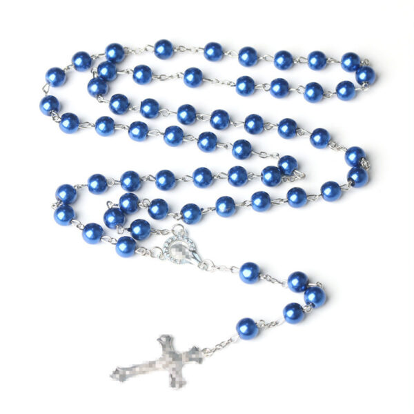oly-582ee88dad987d4544bdda18d6fa6c28 Wholesale Rosary Cross Pearl Necklace Fashion Accessory for Boutique Resale