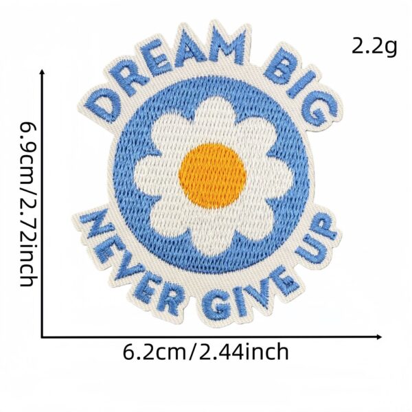 oly-5851c7a6fad6faff8ddb74f724bffc6d Wholesale Fashion Blue Embroidered Patch Positive English Iron-On Badge Decorative Accent for Clothing Bags Resale