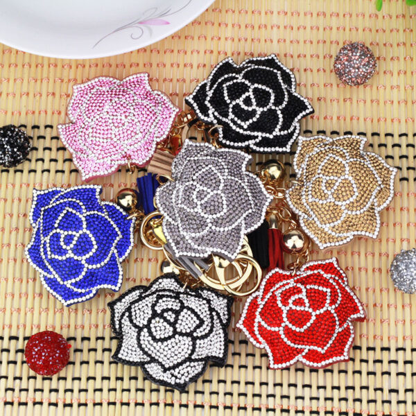 Wholesale Pink Rhinestone Keychain, Wedding Gift, Boutique Resale Accessory
