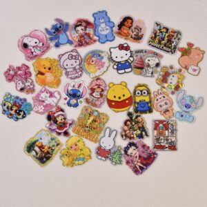 Wholesale Random Different Styles 20pcs 30pcs Cartoon Acrylic Flat Backs