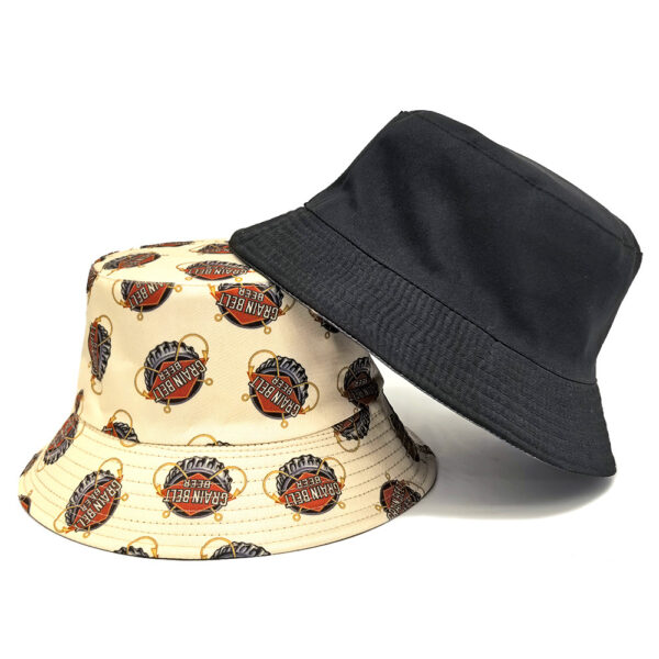 Wholesale Stylish Double Sided Printed Bucket Hat with Alphabet Design Sun Protection for Outdoor Unisex