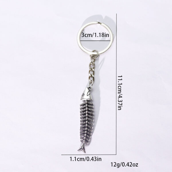 Wholesale Fish Bone Keychain Pendant Zinc Alloy Retro Style Bag Charm Decorative Accessory