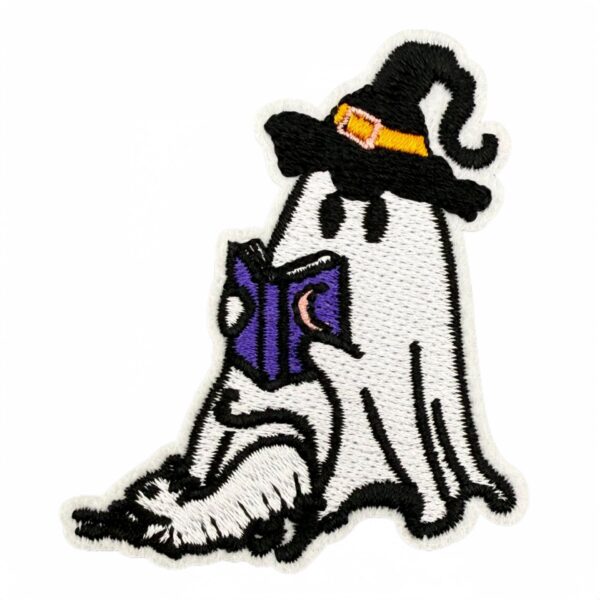 Wholesale Cartoon White Ghost Embroidered Patch for DIY Clothing and Fashion Accessory Resale