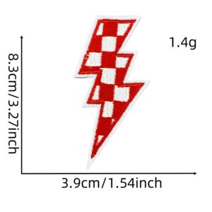 Plaid lightning cloth sticker 4#