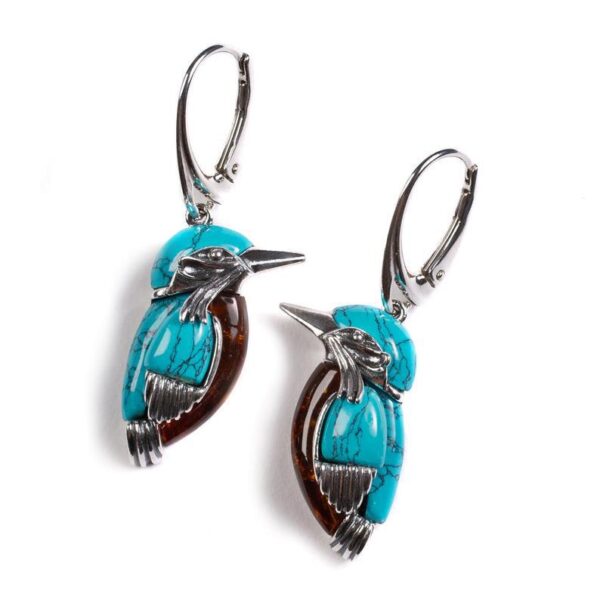 oly-58ab4fc023f28f3d2b8952f96ccc5553 Wholesale Vintage Silver Bird Turquoise Earrings Stylish Jewelry Accessory for Wedding Gift