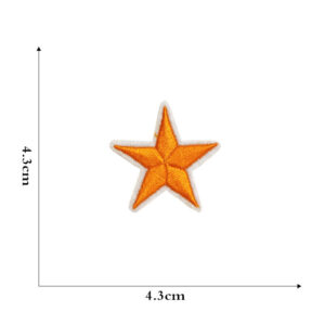 Orange five-pointed star Small size cloth stickers