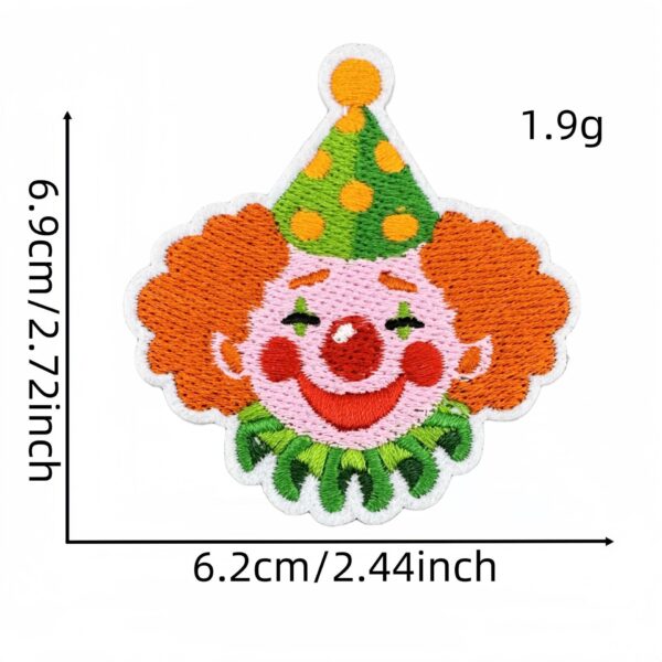 oly-58c16ab2ed5df408ac0123b45fda7662 Wholesale Embroidery Clown Patch Circus Theme Decorative Sticker for Party Craft Gift