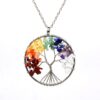 Wholesale Crystal Tree of Life Necklace Handmade Alloy Pendant Jewelry Accessory Gift