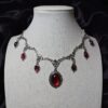Wholesale Renaissance Gothic Style Red Cross Pendant Necklace Fashion Jewelry Accessory for Boutique Resale