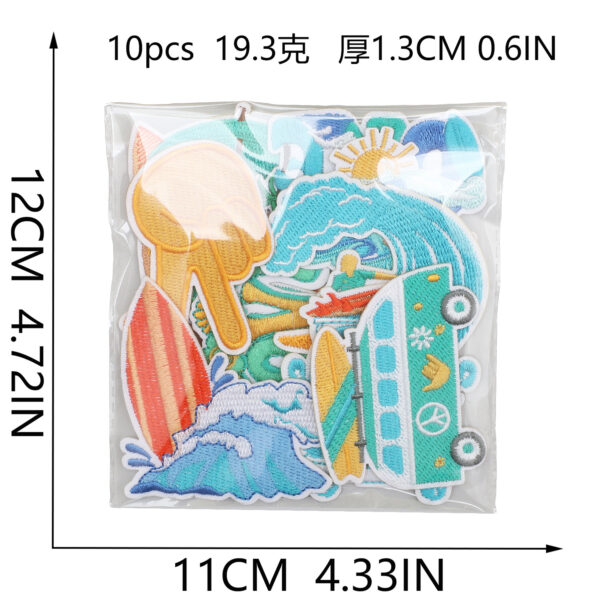 oly-58d99df2475952b39682115891aaeb1e Wholesale Stylish Summer Beach Surfboard Embroidered Patch for Clothing, Gift Resale Accessory