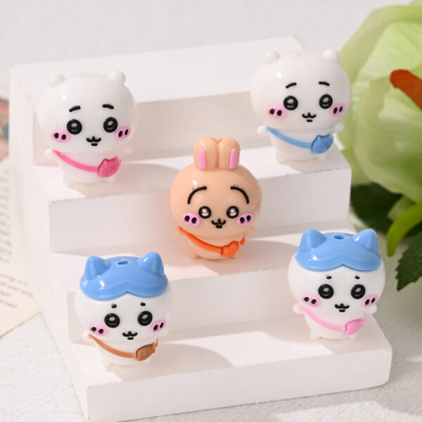oly-58dfad7c8e663f7376d2efba73a2a41a Wholesale Silicone Cute Cartoon Beads for DIY Phone Chain Keychain Bag Charm Mixed Colors Resale OLY Exclusive
